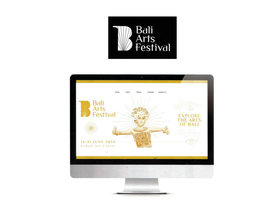 Antarmuka situs: Bali Arts Festival 01. Desain: Pramuditho. Studio: New Media.